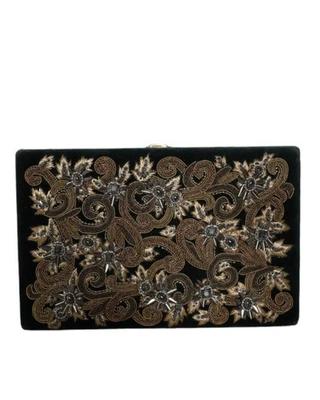 Dolce & Gabbana Embroidered Evening Clutch with Floral Design and Delicate - Image 1 of 4