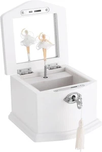 Ballerina Musical Jewelry Box with Mirror for girls,Kid's Jewelry Storage Music - Picture 1 of 9