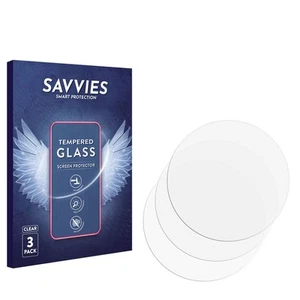 Pour Circulaire Displays (ø: 38.5 mm) Verre Trempe 3x Protection Ecran Film - Afbeelding 1 van 6
