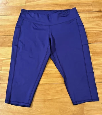 Leggings Atléticos Recortados Púrpura Profundo - Talla 3X - Campeón - 38" x 19.5" - Usados en Excelente Condición! Foto 1 de 4