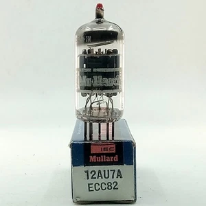 nos Nib Mullard/Blackburn Ecc82/12au7a/red tips/long Plates/maxi preamp tested - Picture 1 of 2