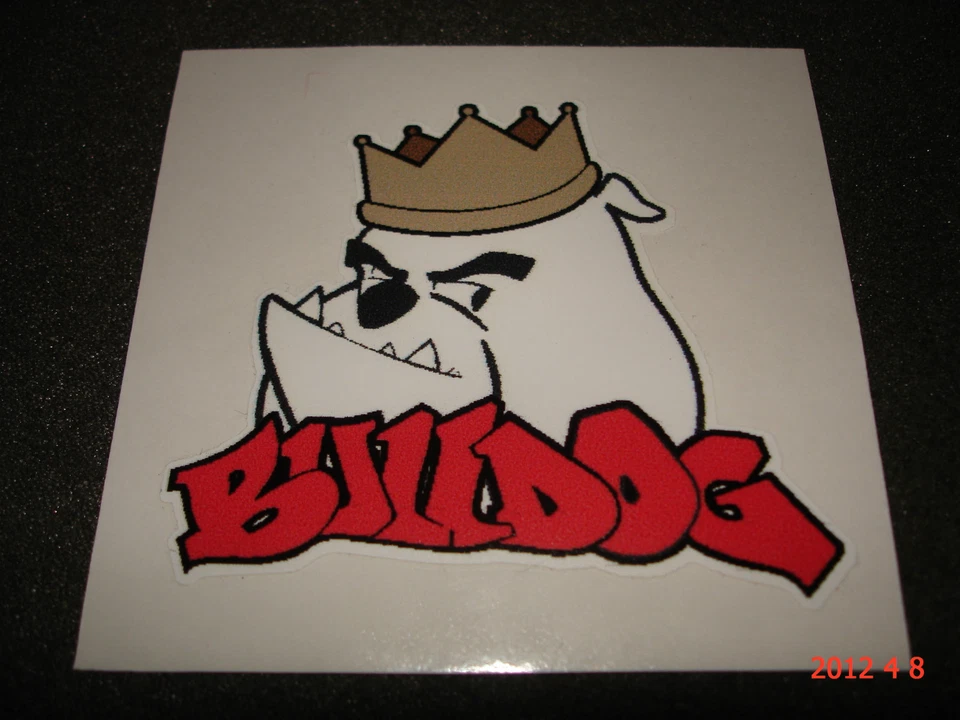 1 AUTHENTISCHE BULLDOGGE BMX FAHRRÄDER AUFKLEBER / ABZIEHBILD / BULLENHUND - Bild 1 von 1