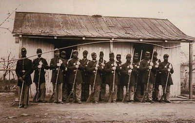 107º Tropas de Colores de Estados Unidos, Afroamericanos, Soldados Negros --- Postal de la Guerra Civil Foto 1 de 2
