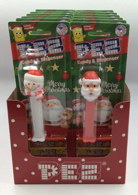 Рождественские диспенсеры и конфеты PEZ, лот из 12, лучшие на 5/28/2029, Санта, эльф - Изображение 1 из 4