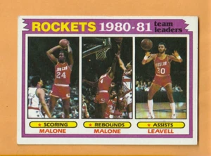 Moses Malone Allen Leavell Houston Rockets 1981-82 Topps #52 HOF - Foto 1 di 2