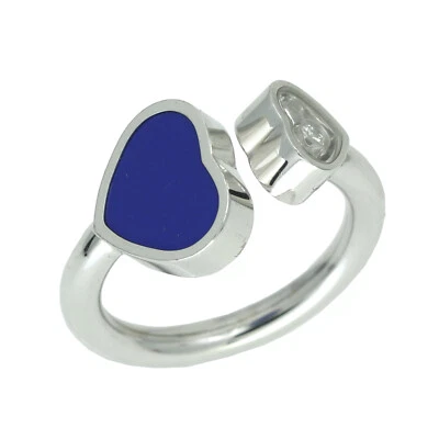 Chopard Happy Hearts Diamante Lapislázuli en Oro Blanco 18k Talla 5 Foto 1 de 4