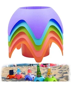 Strandzubehör für Urlaub, Strandausrüstung Strand Getränkehalter Strand - Bild 1 von 3