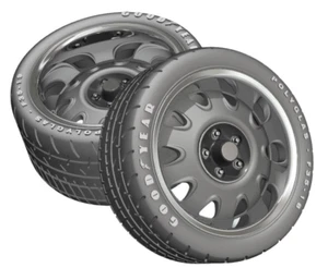 Set ruote da rally Mopar in resina 3D scala 1/25 1/24 - Foto 1 di 1