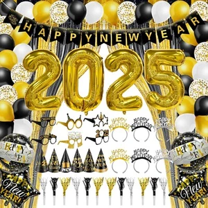 81 Pcs New Years Eve Party Supplies Happy New Year Decorations Kit Includes 3... - Picture 1 of 7