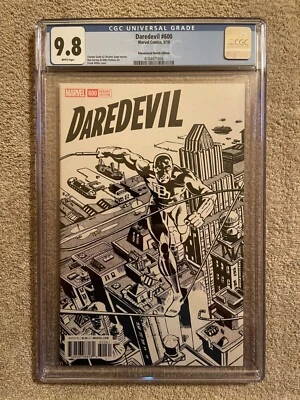 Daredevil # 600 CGC 9.8 , Ltd 1:1000 Remastered Sketch Variant , Frank Miller ! - Image 1 of 4
