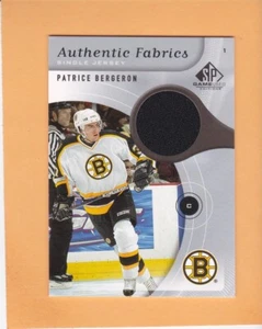 PATRICE BERGERON 2005-06 SP GAME USED AUTHENTIC FABRICS JERSEY #AF-PB BRUINS - Picture 1 of 2