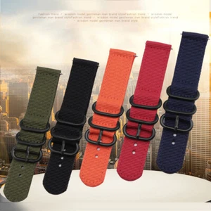 18mm 20mm 22mm Durable Military Woven Nylon Wrist Watch Band QuickRelease Strap• - Picture 1 of 28