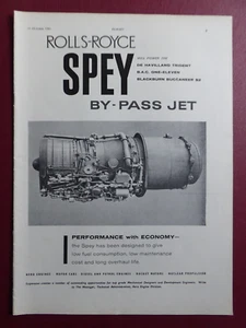 10/1961 PUB ROLLS-ROYCE SPEY ENGINE BY-PASS JET TRIDENT ONE-ELEVEN ORIGINAL AD - Picture 1 of 1