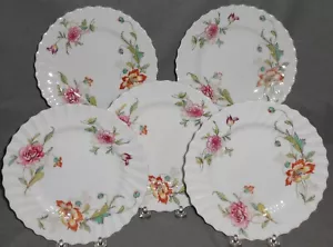 Set (5) Royal Doulton CLOVELLY PATTERN Bone China PIATTI INSALATA Made in England - Foto 1 di 8