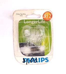 Back Up Light Bulb-Longerlife - Twin Blister Pack Philips 912LLB2 New Open Box - Picture 1 of 2