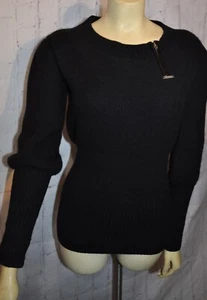 DIESEL black Balloon Sleeve Sweater wool blend size M - Picture 1 of 14