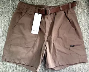 CRZ YOGA Women's Lightweight Cargo Hiking Shorts with Belt Size S Brown Outdoor - Picture 1 of 6