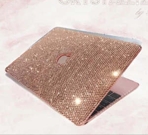 Bling 15" MacBook Hülle AUSTRIAN CRISTALS Custom Laptop Pro Mac geblendeter Name - Bild 1 von 14