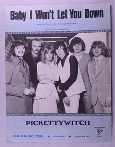 Pickettywitch Sheet Music Original Baby I Won't Let You Down 1970 - Picture 1 of 14