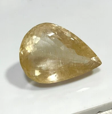 119 Cts Natural Faceted Rutilated Quartz Large Size Golden Rutile Loose Gemstone - Image 1 of 4
