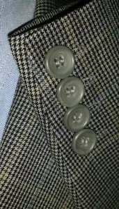 50L Bespoke Tweed Houndstooth Check Orange Blue Blazer Sport Coat Jacket Wool - Picture 1 of 6