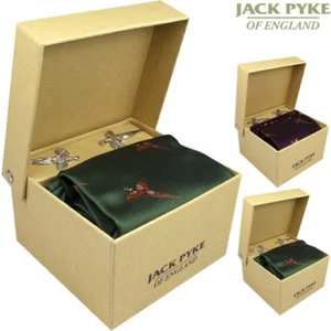 CRAVATTA JACK PHEASANT HANKY & POLSINI SET REGALO DA UOMO TUTA SHOOTING CACCIA - Foto 1 di 11