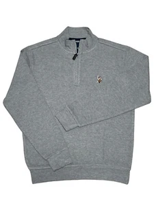 US Polo Assn Felpa Uomo con Logo Multicolore, 1/3 Zip, Grigio Chiaro (Taglia-S) - Foto 1 di 8