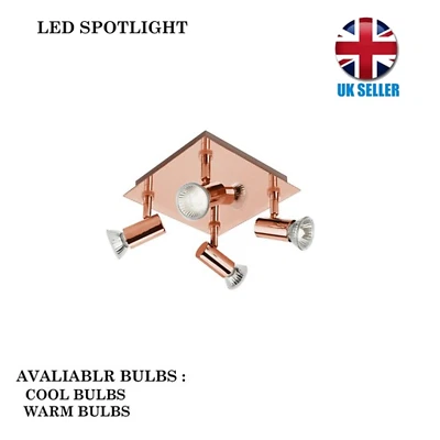 Современный 4 способ Gu10 светодиодный потолочный свет фитинг потолка прожектора кухни огни Великобритания - Изображение 1 из 4