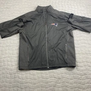 New England Patriots Jacket Mens XL Gray Full Zip NFL Football Antigua - Picture 1 of 15