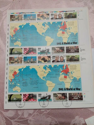 SC#2559,2697,2765,2838,2981 WORLD WAR 2  FULL SHEET FIRST DAY COVERS FULL SET - Image 1 of 4