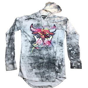 Chicago Bulls Hoodie T Shirt XL weiß Graffiti FRPLY - Bild 1 von 8