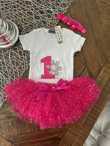 Conjunto de 3 piezas de primer cumpleaños para niñas - Imagen 1 de 1