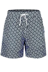 Men's Riviera Blue Swim Trunk Shorts - Picture 1 of 9