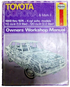 VINTAGE 1969-1974 TOYOTA CORONA & MARK II HAYNES OWNERS WORKSHOP MANUAL SERVICE - Foto 1 di 3