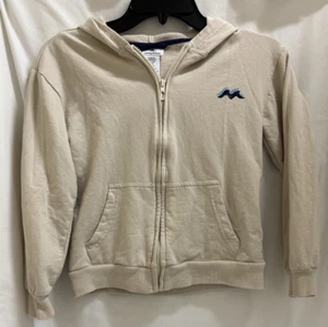 Tommy Bahama Kids Full Zip Lightweight Hoodie Tan/Beige Size M (7/8) Beach Waves - Picture 1 of 18