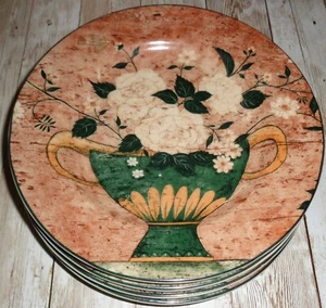 (4) SAKURA Warren Kimble-White Roses 8¼ in. SALAD/DESSERT PLATES (Indonesia) - Picture 1 of 17