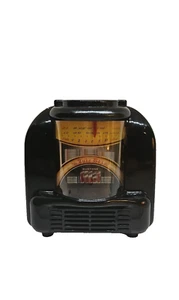 Classic Suntone Black Miniature AM/FM Jukebox Transistor Radio-Model RR5900 - Picture 1 of 6