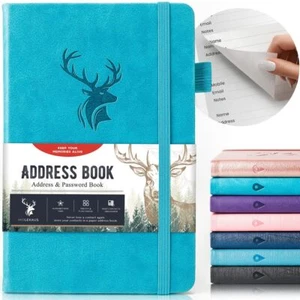 Address Book with Alphabetical Tabs,Hardcover Small Passwordbook,Phone Book B... - Picture 1 of 7