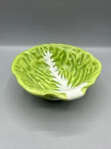 "Boston Warehouse Trading Corp. 2006 tazón de inmersión hoja de repollo verde blanco 6" - Imagen 1 de 9