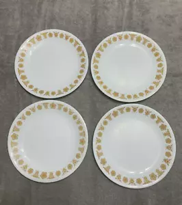 CORELLE by Corning, Set of 4 Lucheon Plate, Butterfly Gold, 8 1/2", Mid-Century - Picture 1 of 1