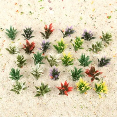 100Pc 5 Colors Plastic Flowering Plants Railway Park Garden Scene HO Scale 1:100 - Image 1 of 4