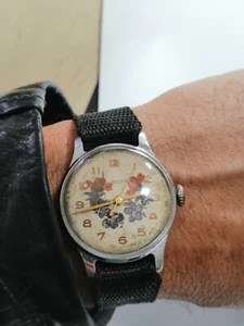 Vintage USSR Pobeda 15 jewels Men's Hand Winding Watch, 1956 hand painted! - Picture 1 of 8