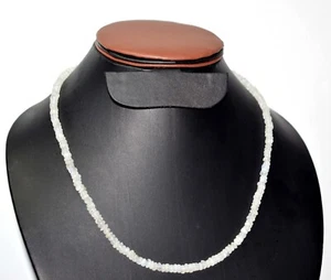 Collana filo 20" perle tonde 5 mm pietra di luna arcobaleno naturale GTR-966 - Foto 1 di 11