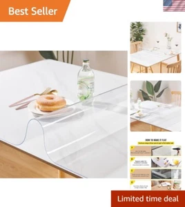 Clear Plastic Table Protector 22x60 Inch Waterproof Heat-Resistant Protective... - Picture 1 of 10
