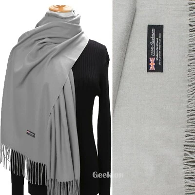 Mujer Hombre Suave Manta De Gran Tamaño 100% Lana Cachemira Chal Envolvente Bufanda Escocia Foto 1 de 4