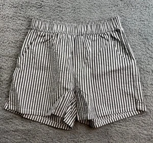 Art Class Girl's Size Medium (8) Striped Seersucker Shorts Black/White - Picture 1 of 4