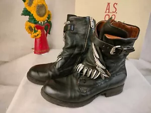 A.S.98 for Venezia Women's Black Leather Boots Size 37 uk 4 - Picture 1 of 16