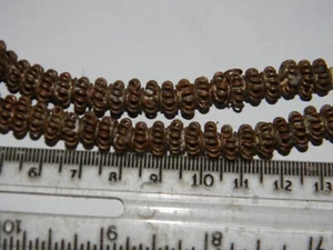 21 Zoll Strang - Perlen Kupfer Farbe Spule Draht Ghana Perlen Afrikanische Kunst - Bild 1 von 4