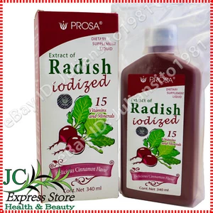IODIZED RADISH EXTRACT SYRUP EXTRACTO DE RABANO YODADO JARABE 15 VITAMINAS - Picture 1 of 3