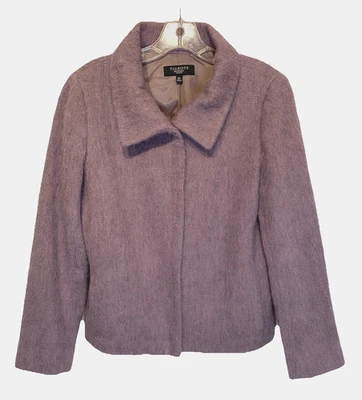 Talbots Lavender Wool Alpaca Mohair Zip Jacket Lined Blazer Size 10P Retail $229 - Image 1 of 4
